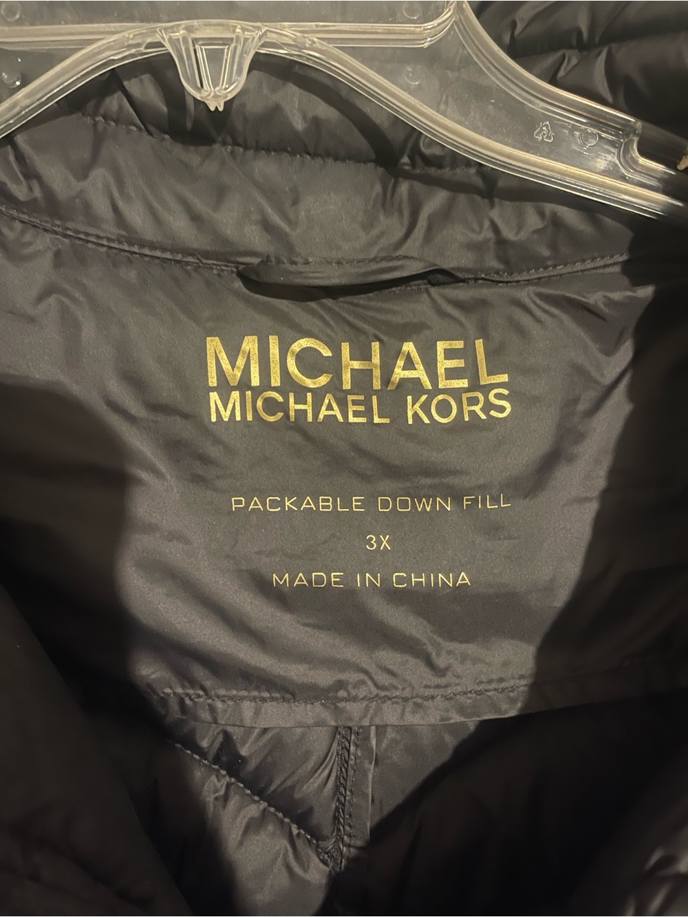 Michael Kors Black Quilted Puffer Jacket with Gold Zippers - Picture 2 of 6